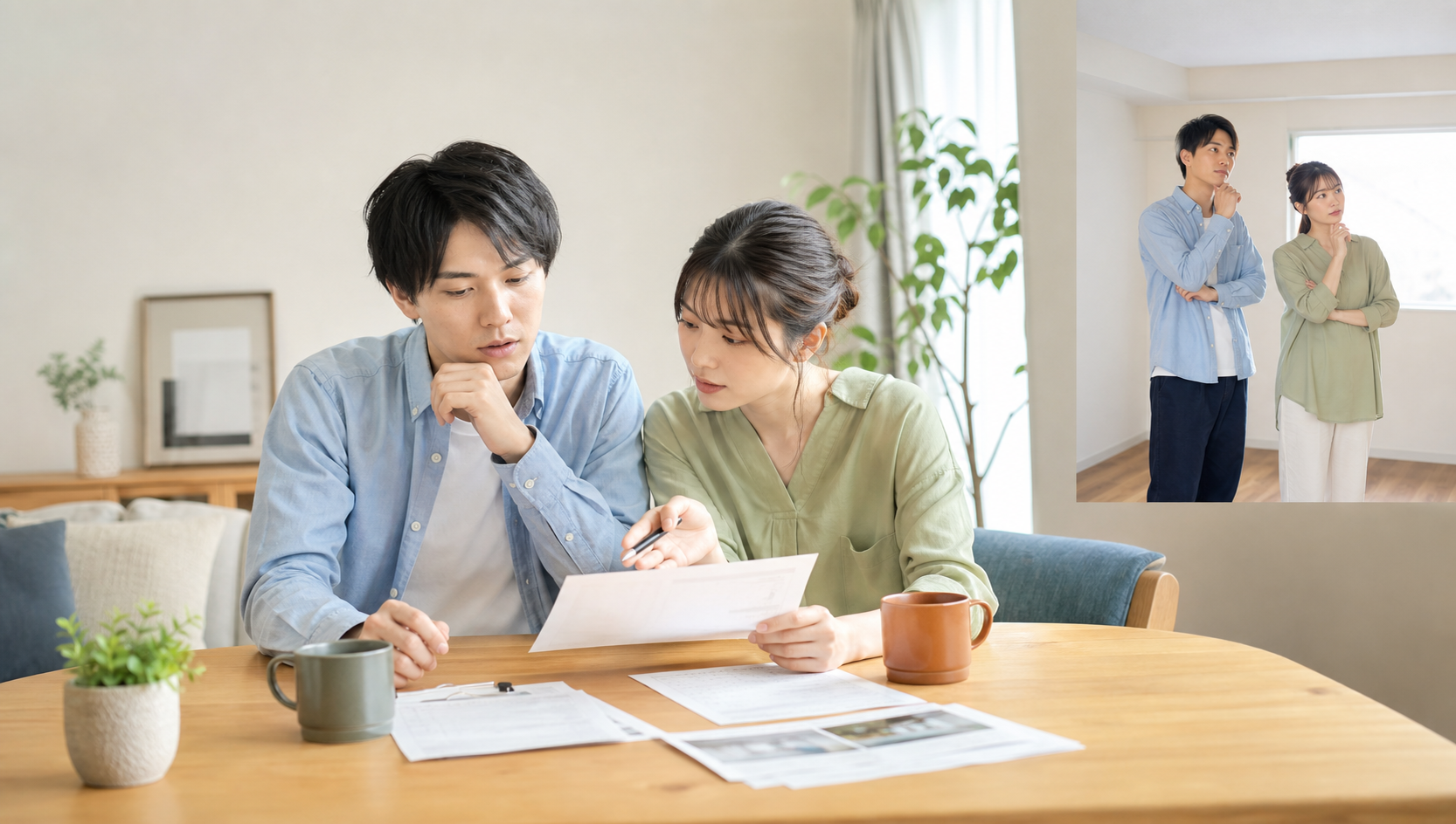 同棲カップルの賃貸審査は厳しい？契約者はどっちにすべきか 同棲の契約形態3パターンを比較 解説イメージ