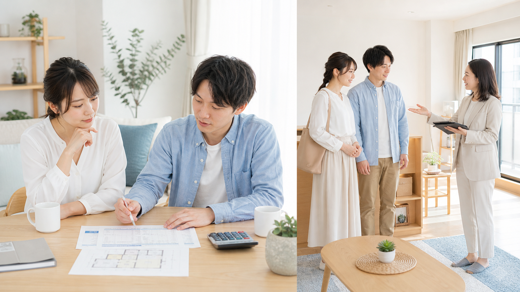 新婚の家賃目安は世帯収入の何割？先輩夫婦のデータで解説 世帯収入別の家賃目安一覧表（手取り30万/40万/50万） 解説イメージ