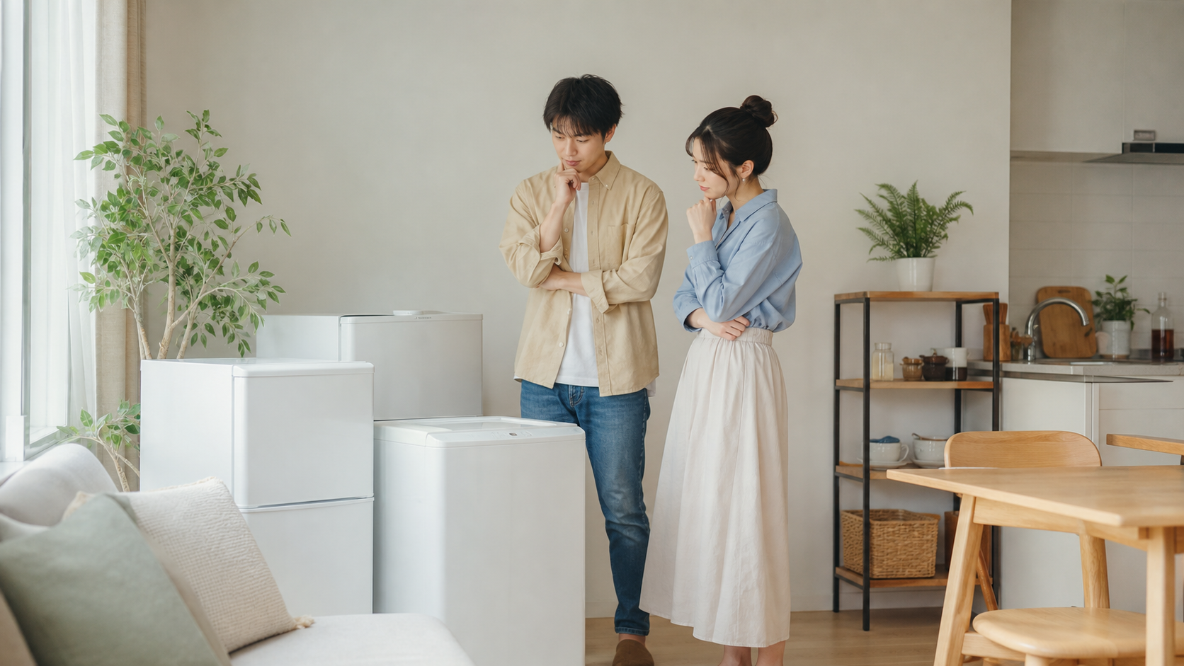 二人暮らしの家電サイズ早見表｜冷蔵庫・洗濯機は何Lが正解？ 冷蔵庫の選び方詳細（自炊頻度別） 解説イメージ