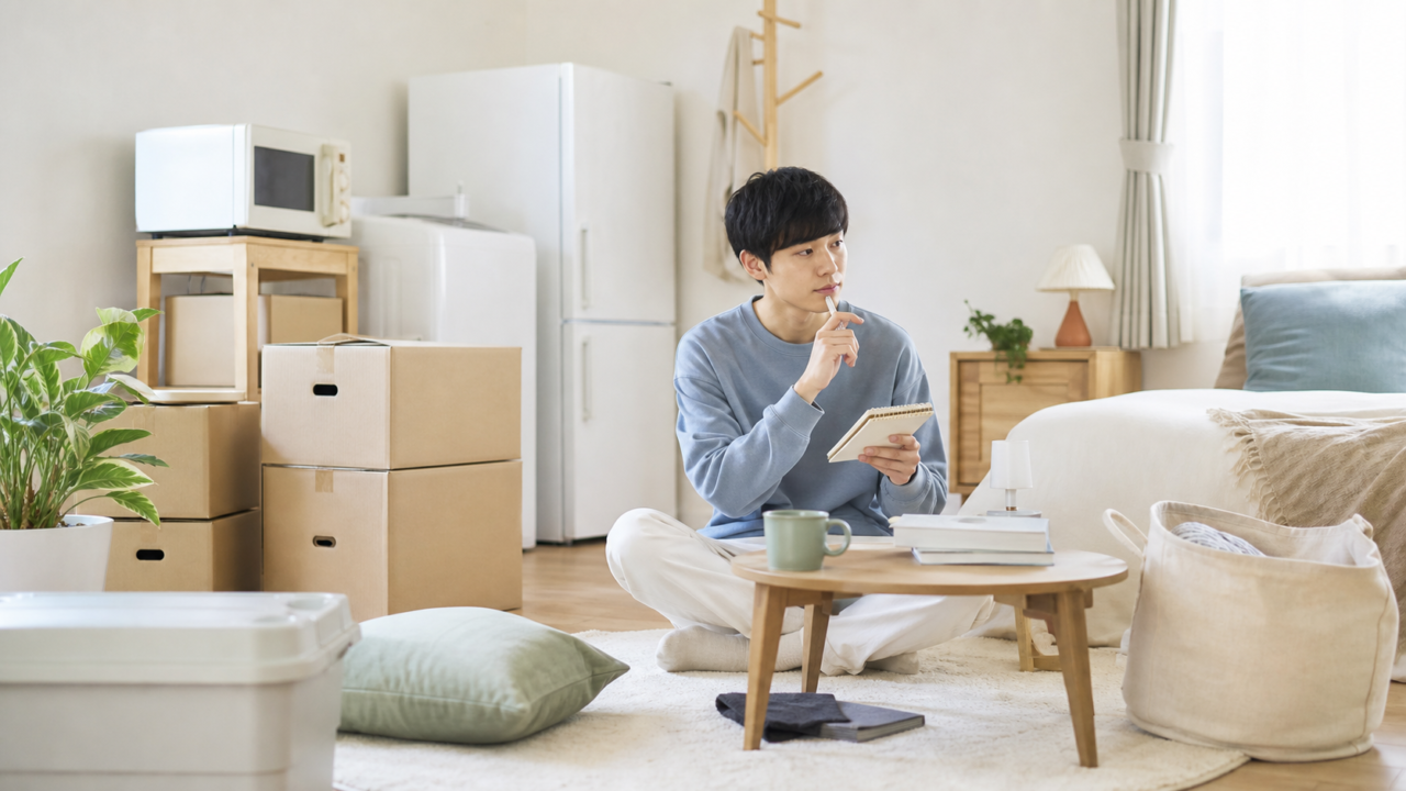 一人暮らしの家具家電リスト｜最初に買う物・後でいい物・要らない物 アイキャッチ画像